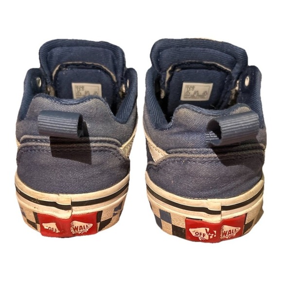 Boys Blue And White Vans, Size Youth 13 - Picture 3 of 4